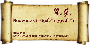 Medveczki Gyöngyvér névjegykártya